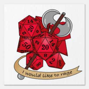 Barbarian Dice Design Sign