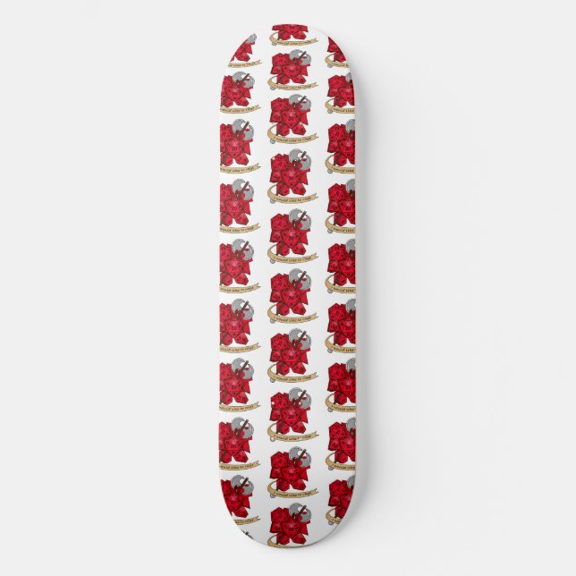 Barbarian Dice Design Skateboard (Front)
