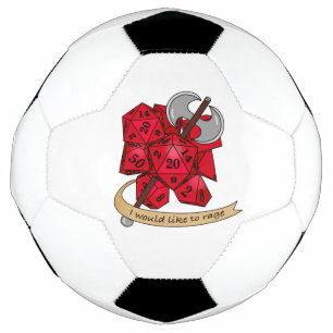 Barbarian Dice Design Soccer Ball