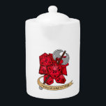 Barbarian Dice Design Teapot<br><div class="desc">Dungeons and Dragons inspired Barbarian dice design</div>