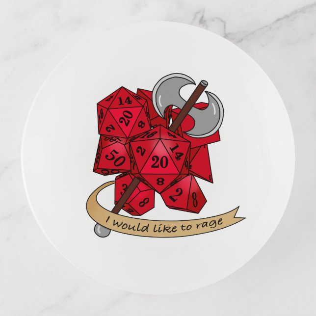 Barbarian Dice Design Trinket Tray (Front)