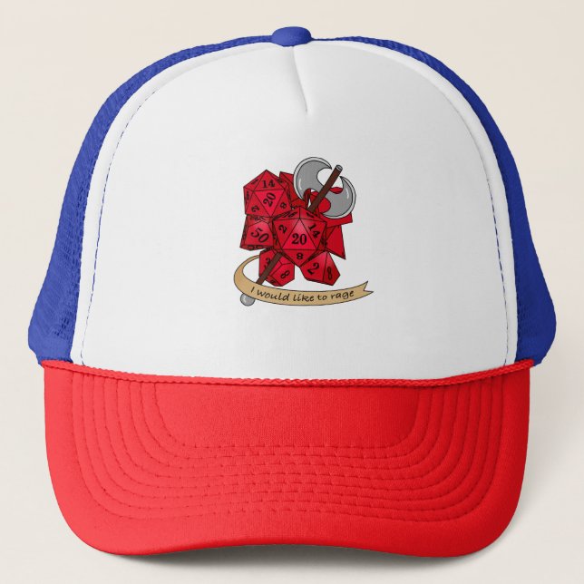 Barbarian Dice Design Trucker Hat (Front)