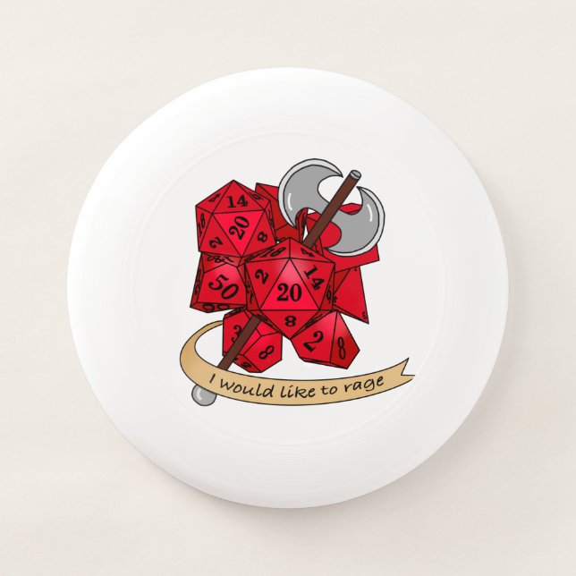 Barbarian Dice Design Wham-O Frisbee (Front)