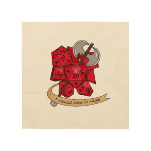 Barbarian Dice Design Wood Wall Art