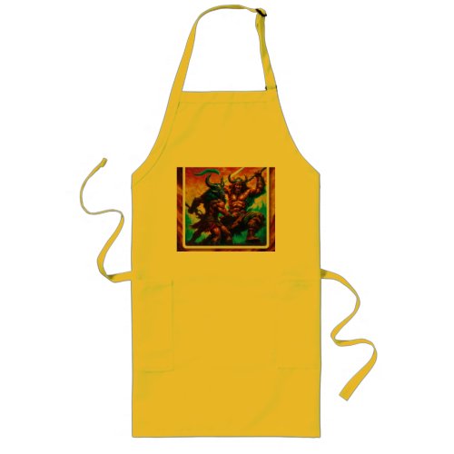 Barbarian King Fight Long Apron