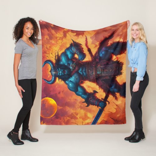 Barbarian King Fleece Blanket