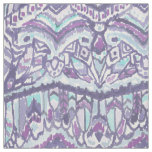 BARBARIAN TRIBE Purple Feather Ikat Tribal Fabric