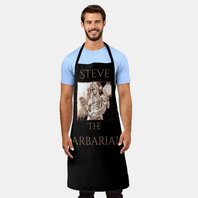 Barbarian Warrior Personalized  Apron (Worn)