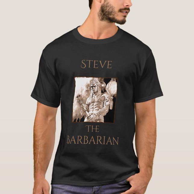 Barbarian Warrior Personalized  T-Shirt (Front)