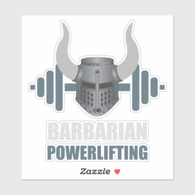 Barbarian Warrior Powerlifting Workout Sticker (Sheet)