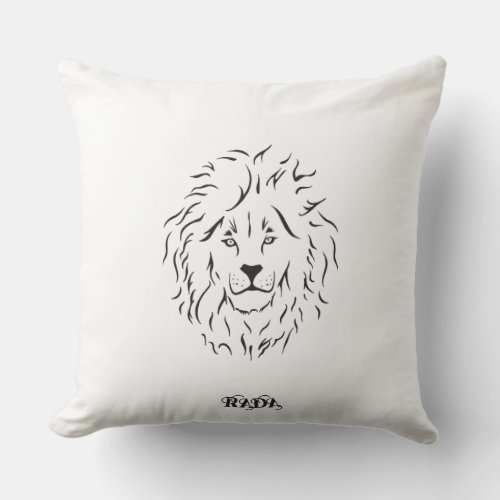 Barbary Lion Throw Pillow