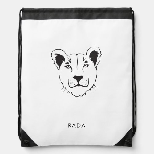 Barbary Lioness Drawstring Backpack