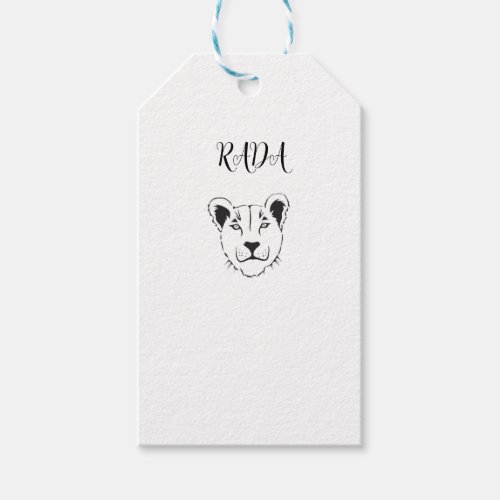 Barbary Lioness Gift Tag