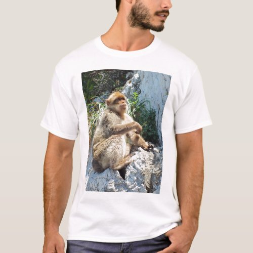 Barbary macaque monkey T_Shirt