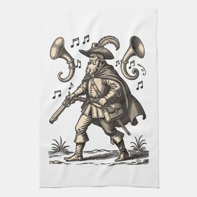 Barbatos Echoes of the Hunt Kitchen Towel (Vertical)