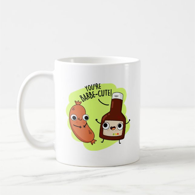 Barbe-cute Funny Barbecue Pun  Coffee Mug (Left)