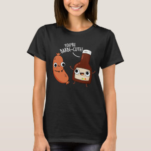 Barbe-cute Funny Barbecue Pun Dark BG T-Shirt