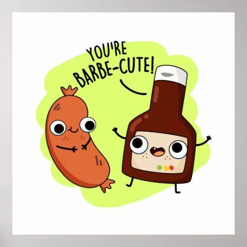 Barbe_cute Funny Barbecue Pun  Poster