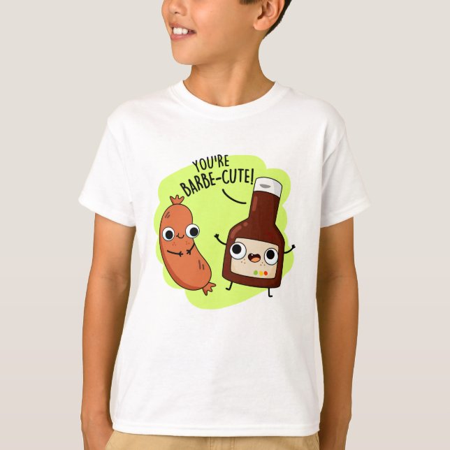 Barbe-cute Funny Barbecue Pun  T-Shirt (Front)