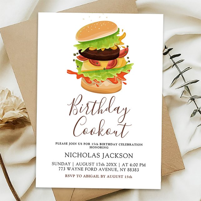 Barbecue Any Age Birthday Cookout Invitation (Creator Uploaded)