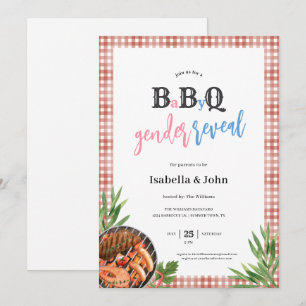 Barbecue Baby Gender Reveal Invitation