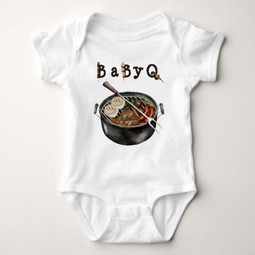 Barbecue Backyard Party Baby Shower BBQ Baby Bodysuit