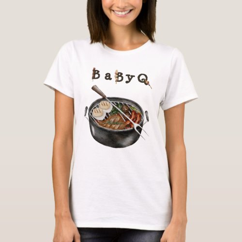 Barbecue Backyard Party Baby Shower BBQ Mother T_Shirt