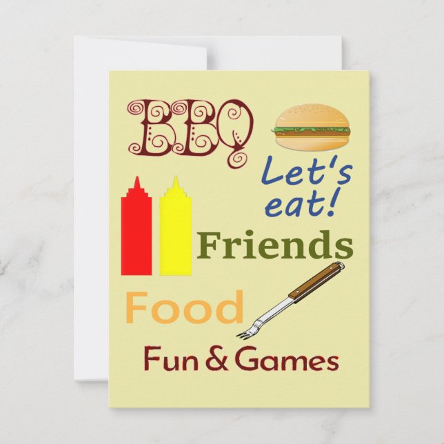Barbecue Barbeque Party Invitation (Front)