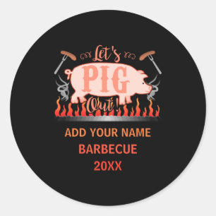 Barbecue Bbq Funny G Grill Competition  Classic Round Sticker