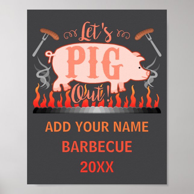 Barbecue Bbq Funny G Grill Competition  Poster (Front)
