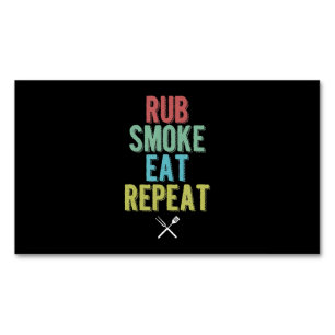 Barbecue BBQ Grill Master Grilling Meat Smoker Business Card Magnet