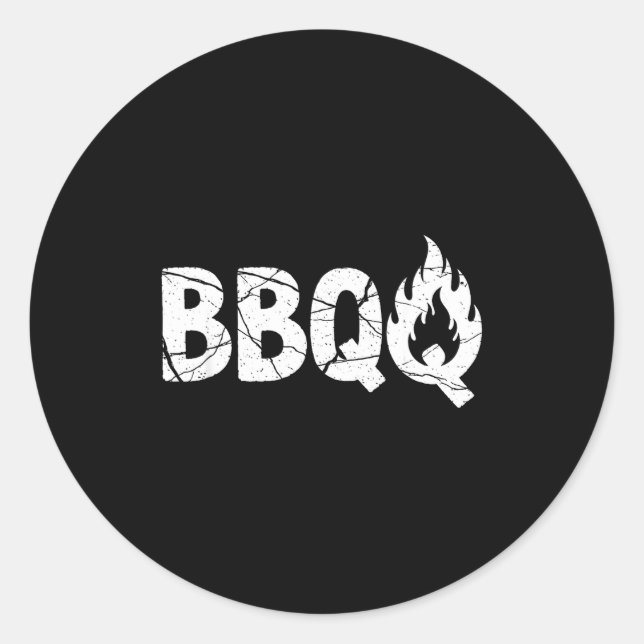 Barbecue Bbq Joke Gift For Grill Timer Smoker Camn Classic Round Sticker (Front)