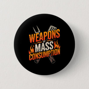 Barbecue bbq joke grill pit master chef smoker dad button