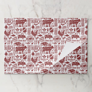 Barbecue BBQ Paper Placemats, Grilling Table Mats