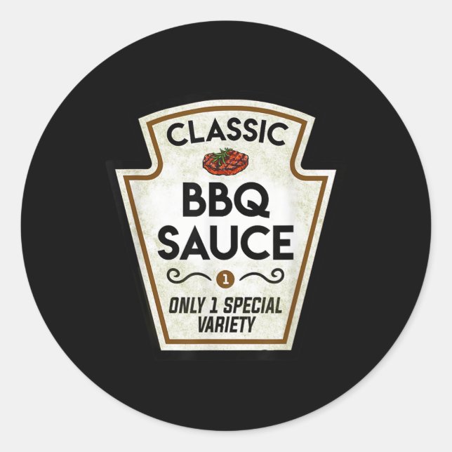 Barbecue Bbq Sauce Bottle Label Halloween Matching (Front)