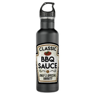 Barbecue BBQ Sauce Bottle Label Halloween Matching