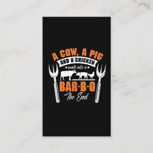 Barbecue BBQ Summer Love Story Grill Business Card