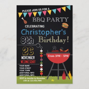 Barbecue Birthday Invitation by NellysPrint at Zazzle