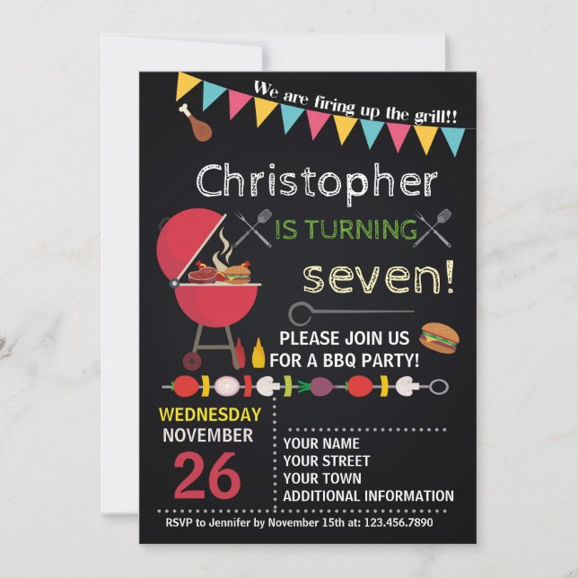 BARBECUE BIRTHDAY INVITATION ANYONE (Front)
