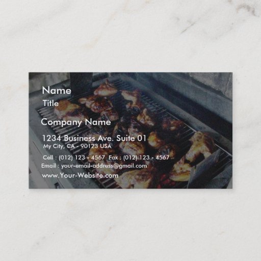 Customizable Barbecue Chicken Business Card