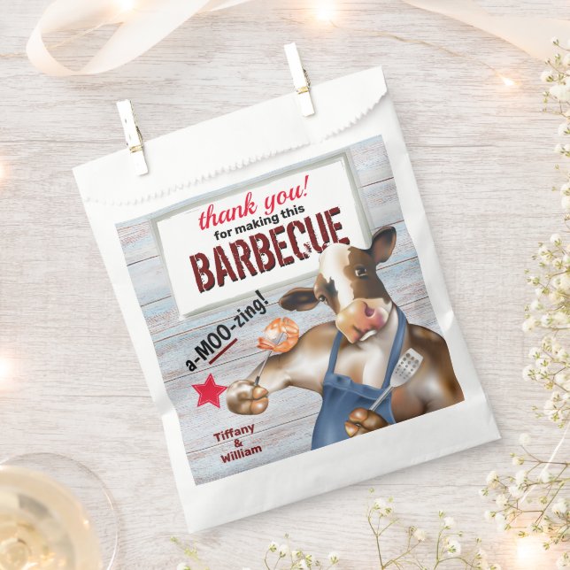 Barbecue Cookout Cow Grilling Shrimp Favor Bag (Clipped)