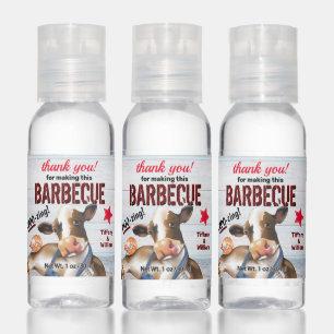 Barbecue Cookout Cow Grilling Shrimp Hand Sanitizer