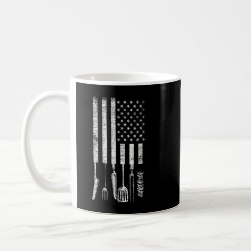 Barbecue Equipment Patriotic Men Gift US Flag BBQ Coffee Mug