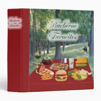 Barbecue Favorites Recipe Binder/notebook 3 Ring Binder by Firecrackinmama at Zazzle