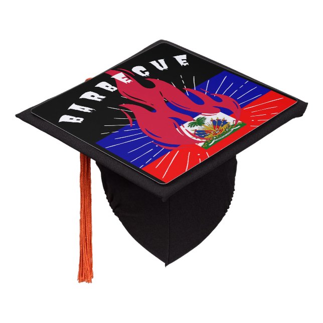 Barbecue Flame Graduation Cap Topper (Angled)