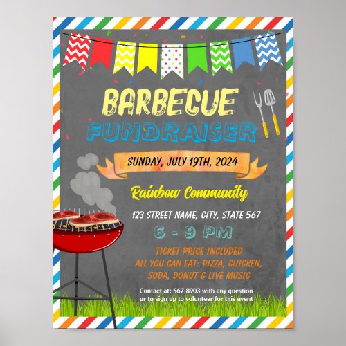 Barbecue Fundraiser Template Poster