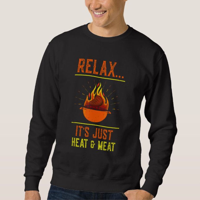 Barbecue Grill Griller Grillfather Sweatshirt (Front)