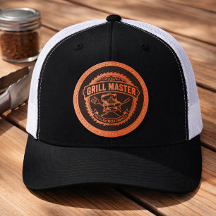 Barbecue Grill Master Leather Patch Hat