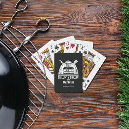 Barbecue Grillin' & Chillin Bachelor Party Poker Cards