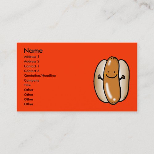 barbecue hot dog sausage business card